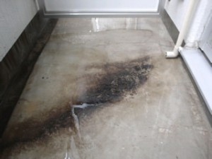 CA3西宮市　ハウスクリーニング　ベランダ清掃　水の汚れ落とし01