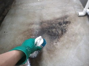 CA3西宮市　ハウスクリーニング　ベランダ清掃　水の汚れ落とし02