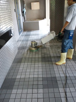 大阪市マンション定期清掃の洗浄